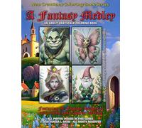 New Creations Coloring Book Series: A Fantasy Medley: An adult grayscale coloring book (coloring book for grownups) featuring A.I. generated images ... your favorite medium, suitable for framing.