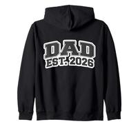 New Dad EST 2026 Padre Recién Nacido Bebé Hijo Hija Papa Sudadera con Capucha