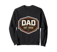 New Dad EST 2026 Padre Recién Nacido Bebé Hijo Hija Vintage Sudadera