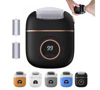 New Digital Electric Foot Polisher, Electric Foot Grinder, Electric Foot Callus Remover, Pain-Free,Electric Callus Remover for Feet, Adjustable Speed Rechargeable,with 3 Grinding Heads (Black)