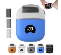 New Digital Electric Foot Polisher, Electric Foot Grinder, Electric Foot Callus Remover, Pain-Free,Electric Callus Remover for Feet, Adjustable Speed Rechargeable,with 3 Grinding Heads (Blue)