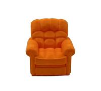 New Doll House Mini Sofa Decoration Decoration Miniature Home Decoration Simulation Accessories Personalized Decoration Creative Accessories Decompression Toys(Orange)