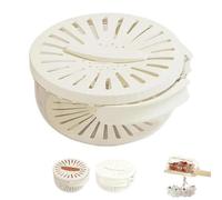 New Draining Basket with Lid, 2 in 1 Multi-Function Drain Basket, Kitchen Sink Drain Basket for Vegetable Washing, Portable Storage Container(White)