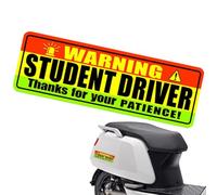 New Driver Badge, Car Safety Magnet, Warning Reflect Sticker, Rookie Driver Sign for Automobile Window Bumper Removable Vehicle Accessory Road Protection Reminder Please Be Patient Decal Alert