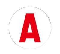 New Driver Magnet, Driver Training Sign, Car Safety Sticker, Strong Magnetic Backing, Waterproof PVC Material, Driving Practice Aid, 5.91 Inches, Red White, 1 Piece