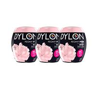 Dylon Tinte a máquina 350 g, color rosa peonía, paquete de 3