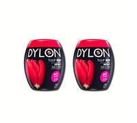 New Dylon - Tinte a máquina rojo tulipán de 350 g, paquete de 2