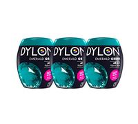 Dylon Tinte para máquina verde esmeralda 350 g paquete de 3 unidades
