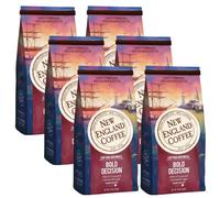 New England Coffee Bold Decision - Bold, full bodied Dark Roast Ground Coffee - 10 Ounce Bag (Pack of 6)