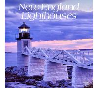 New England Lighthouses 2026 12 X 24 Inch (Hanging) Monthly Square Wall Calendar Plastic-Free