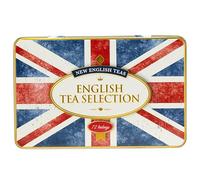New English Teas - Caja de té con bandera de Union Jack - Desayuno inglés, Earl Grey y tarde inglesa - Regalo tradicional británico
