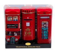 New English Teas English Icon Tea Tins Gift Set with 42 English Breakfast teabags