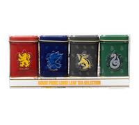 New English Teas Harry Potter Mini latas de té con tés ingleses sueltos - House Crests, Gryffindor, Slytherin, Hufflepuff y Ravenclaw