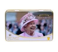 New English Teas Lata de té Queen Elizabeth II con selección de 72 bolsitas de té