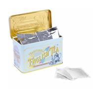 New English Teas | Té Negro English Breakfast Descafeinado - 40 Filtros (80 Gramos) | Té Negro Ceilán Descafeinado en Lata Regalo Metal Decorado