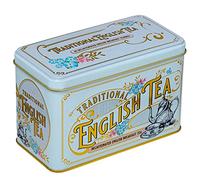New English Teas Vintage Victorian Power-Blue - Bandeja de té con 40 bolsitas de té de desayuno inglés descafeinado