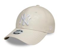 Gorra New Era Crinkled PU 9FORTY New York Yankees blanco crema mujer