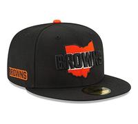 New Era 59Fifty - Gorra ajustada con logotipo del estado de los equipos de la NFL, Cleveland Browns, 59