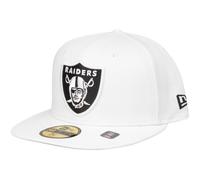 New Era 59Fifty - Gorra ajustada de Las Vegas Raiders de la NFL, color blanco, 7 3/4