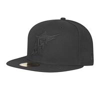 New Era 59Fifty - Gorra, diseño de Florida Marlins, Color Negro, Unisex Adulto Infantil, Negro, 7 1/8