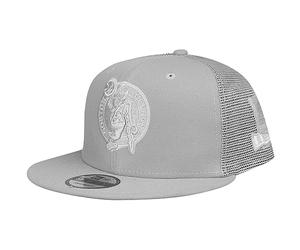 New Era 9Fifty Trucker - Gorra de malla de Boston Celtics, color gris, gris, Talla única