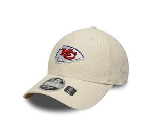 New Era 9Forty Cord NFL Kansas City Chiefs - Gorra de béisbol para adultos, color beige claro