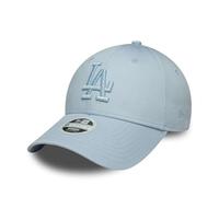 New Era 9Forty - Gorra de béisbol para mujer, diseño de los Dodgers de Los Ángeles con logotipo metálico, color azul pastel