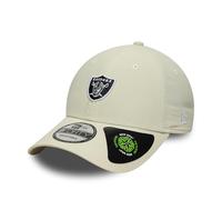 New Era 9Forty - Gorra de béisbol reciclada de la NFL de Los Vegas Raiders para adultos, color beige claro
