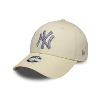 New Era – Gorra de béisbol 9Forty con logo metálico MLB New York Yankees beige claro