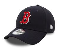 New Era 9Forty Strapback Gorra - Parche Lateral Boston Red Sox, Azul Marino, Talla única