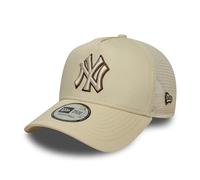 New Era 9Forty Trucker Outline MLB New York Yankees - Gorra de béisbol para adultos, color beige claro