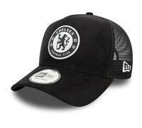 New Era 9FortyTrucker - Gorra de béisbol de Ante del Chelsea FC con Escudo del león para Adultos, Color Negro, Negro, Talla única