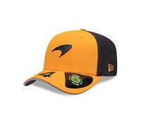 New Era McLaren F1 2025 9SEVENTY - Gorra de béisbol para adultos, edición Lando Norris, gorra de camionero de malla naranja y gris, Naranja Y Negro, Talla única