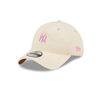 New Era 9Twenty Cap Baseballkappe Beige York Yankees gebogener Schirm Mini Logo verstellbar - One-Size