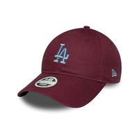 New Era 9Twenty League Essential MLB Los Angeles Dodgers Gorra de béisbol para mujer, color rojo oscuro