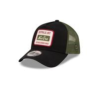 New Era A-Frame Gorra de Camionero Ajustable Snapback Sombrero Parche Búfalo Visera Curvada Negro Verde