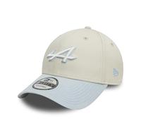 New Era Alpine F1 9FORTY - Gorra de béisbol ajustable, color blanco cromado y azul pastel