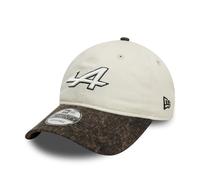 New Era Alpine F1 Team 9TWENTY - Gorra de béisbol, color blanco cromado con visera de lavado ácido negro, blanco, Talla única