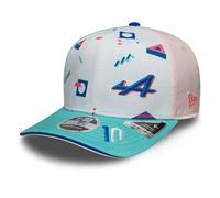 New Era Alpine F1 Team - Gorra de béisbol, colección oficial 2025, Pierre Gasly Drivers USA Miami, edición especial, color blanco, azul, ajustable, blanco, Talla única