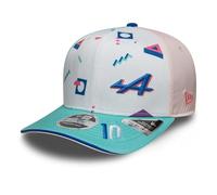 New Era Alpine F1 Team - Gorra de béisbol, colección oficial 2025, Pierre Gasly Drivers USA Miami, edición especial, color blanco, azul, ajustable, blanco, Talla única