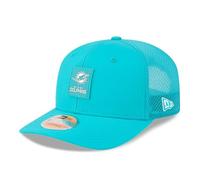 New Era Aqua Miami Dolphins 2025 Sideline 9SEVENTY Trucker - Gorra ajustable para hombre