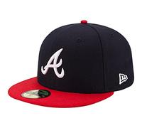 New Era Atlanta Braves Cap 59Fifty Basecap Baseball Fitted Kappe MLB Navy - 7 3/4-62cm (XXL)