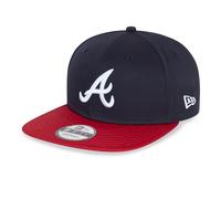New Era Atlanta Braves MLB Basecap Blau Rot Teamlogo 9Fifty verstellbar gerader Schirm Kappe - M - L