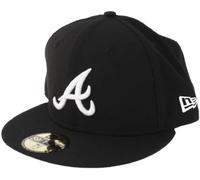 New Era Atlanta Braves MLB Black Base Black White 59Fifty Basecap