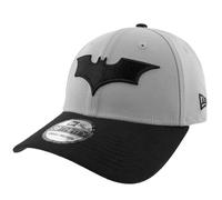 New Era Batman Christian Bale Logo 39Thirty Gorra ajustada (EE.UU., Alpha, Mediana, Grande, Gris)
