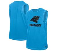 New Era Blue Carolina Panthers Leisure Collection - Camiseta sin mangas para hombre