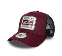 New Era Buffalo NY 9Forty A-Frame Trucker Cap Rojo Oscuro