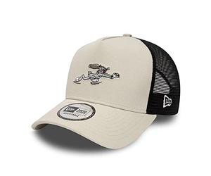 New Era Bugs Bunny Looney Tunes Beige Black A-Frame Trucker Adjustable Cap - One-Size