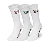 New Era Calcetines unisex - Crew Sock Pack 3 blanco - 43-46