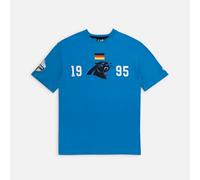 New Era NFL Games - Camiseta Extragrande con Arco Cuadrado Carolina Panthers SWB, Azul Claro, M